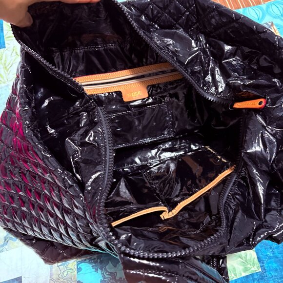 MZ Wallace Large Metro Tote, Black Lacquer - Picture 3 of 10